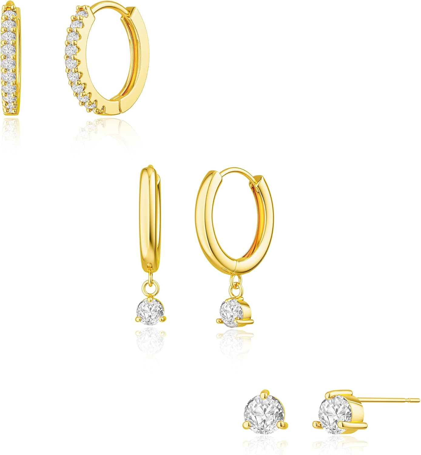 Chic Gold Hoop Earrings Set