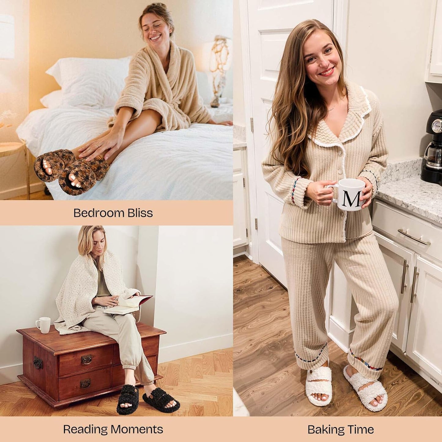 Cozy Open-Toe Memory Slippers