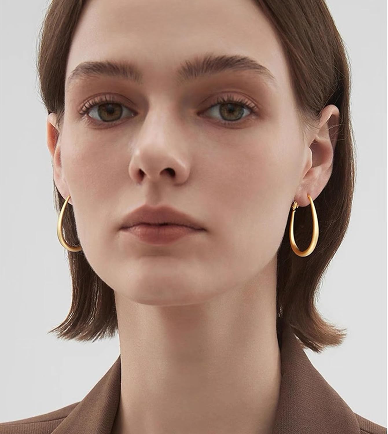 Chic Gold Hoop Earring Set
