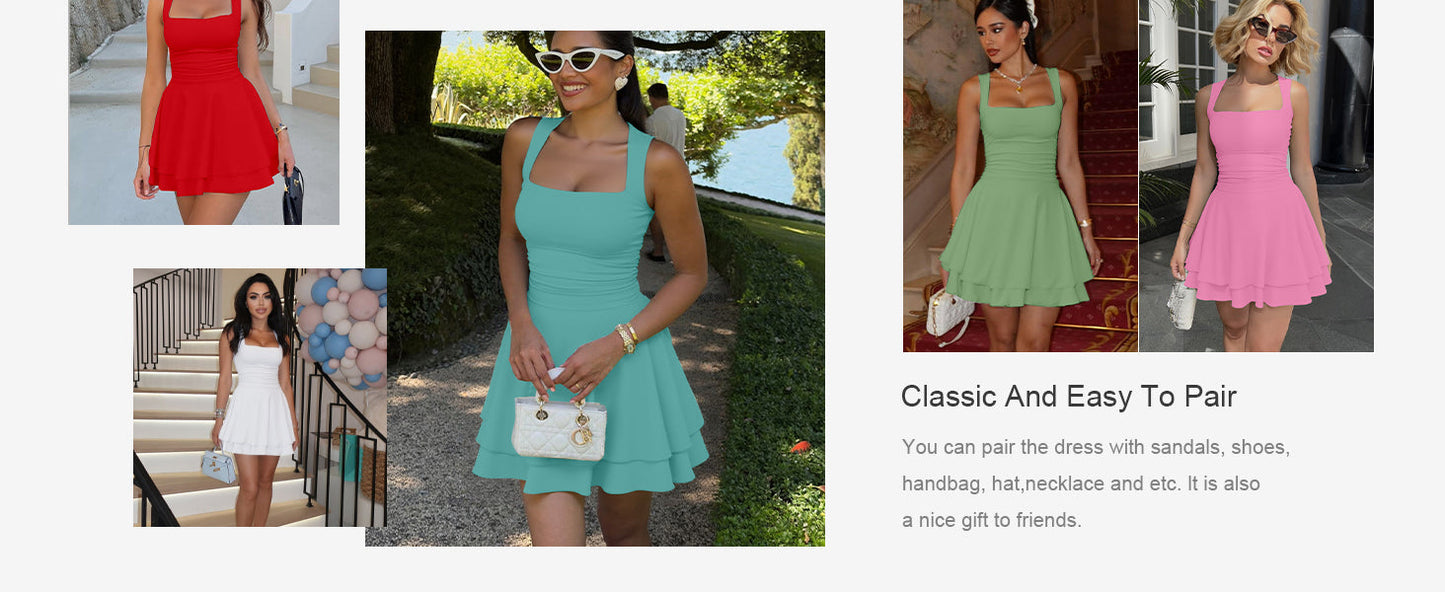 Chic Ruffle Party Dress