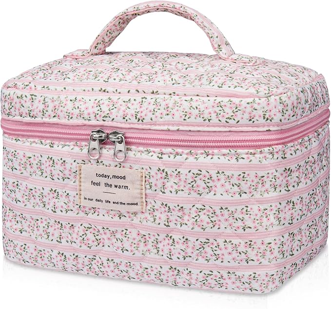 Organisateur de maquillage floral chic
