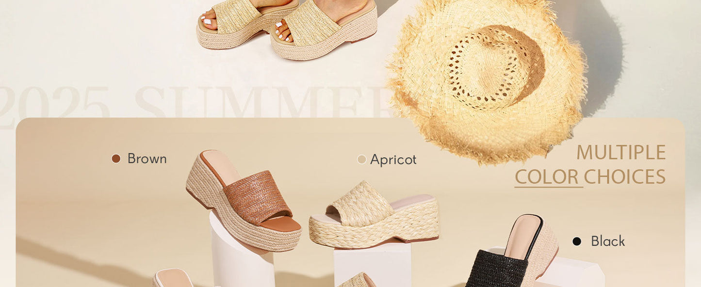 Compensées d'été chics à enfiler