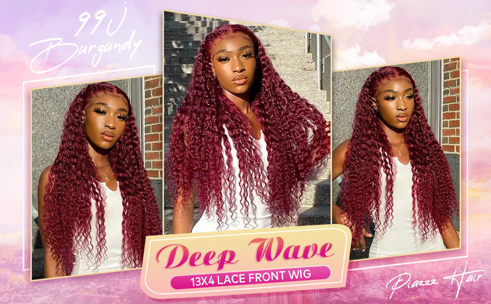 Elegant Lace Front Deep Wave Wig