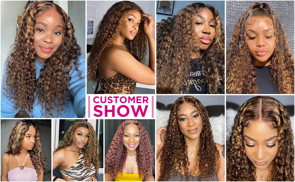 Elegant Lace Front Deep Wave Wig