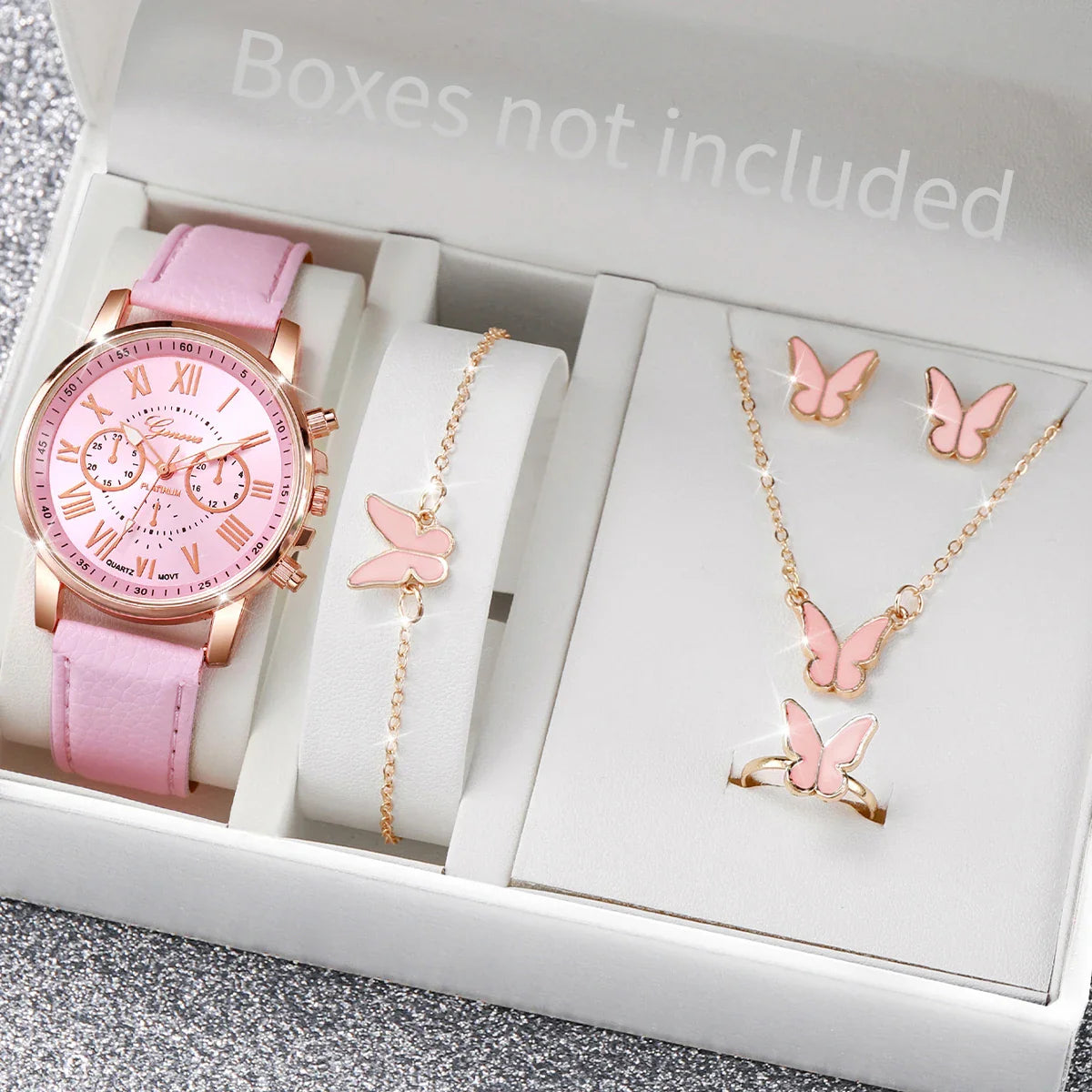 Elegant Women's Quartz Watch Set