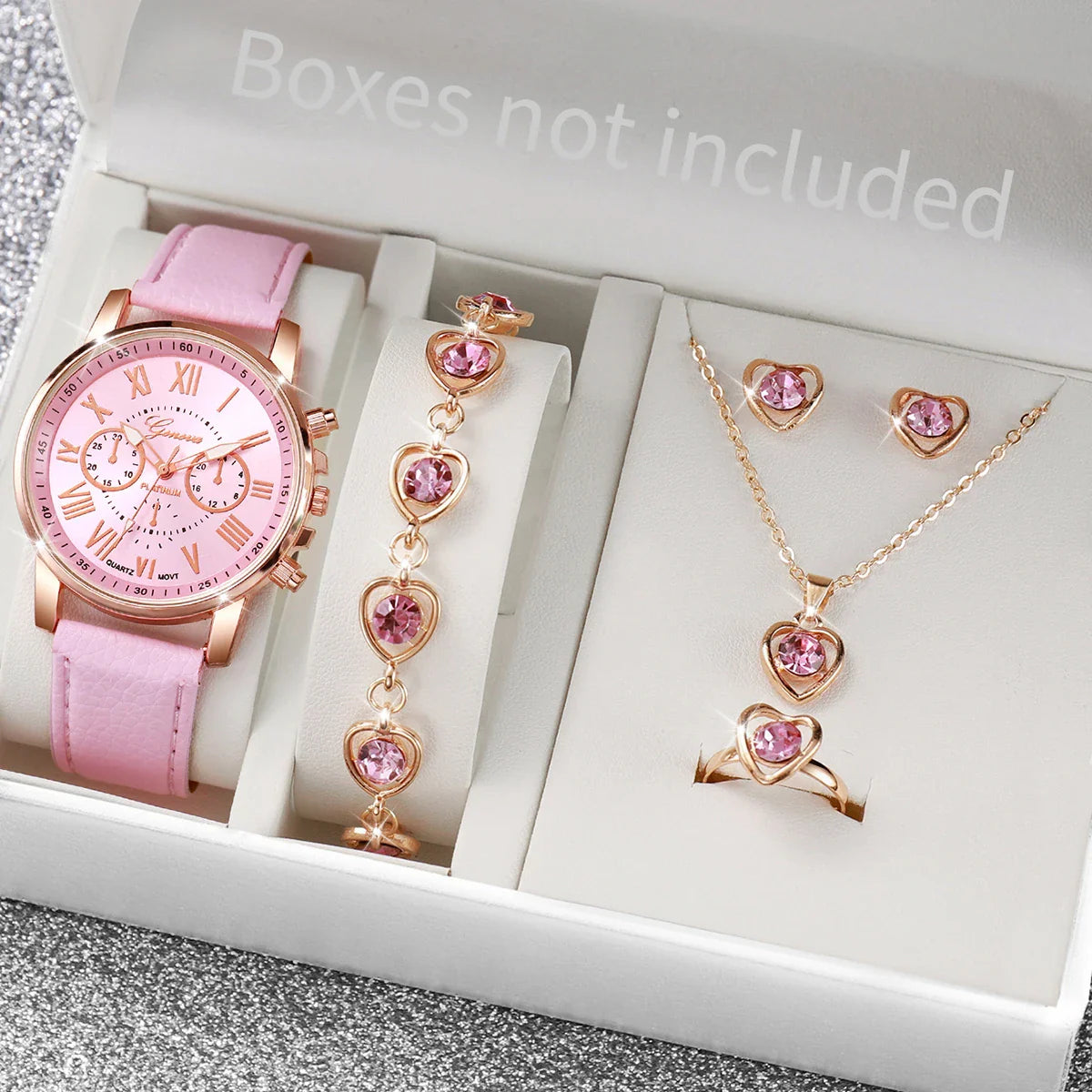 Elegant Women's Quartz Watch Set