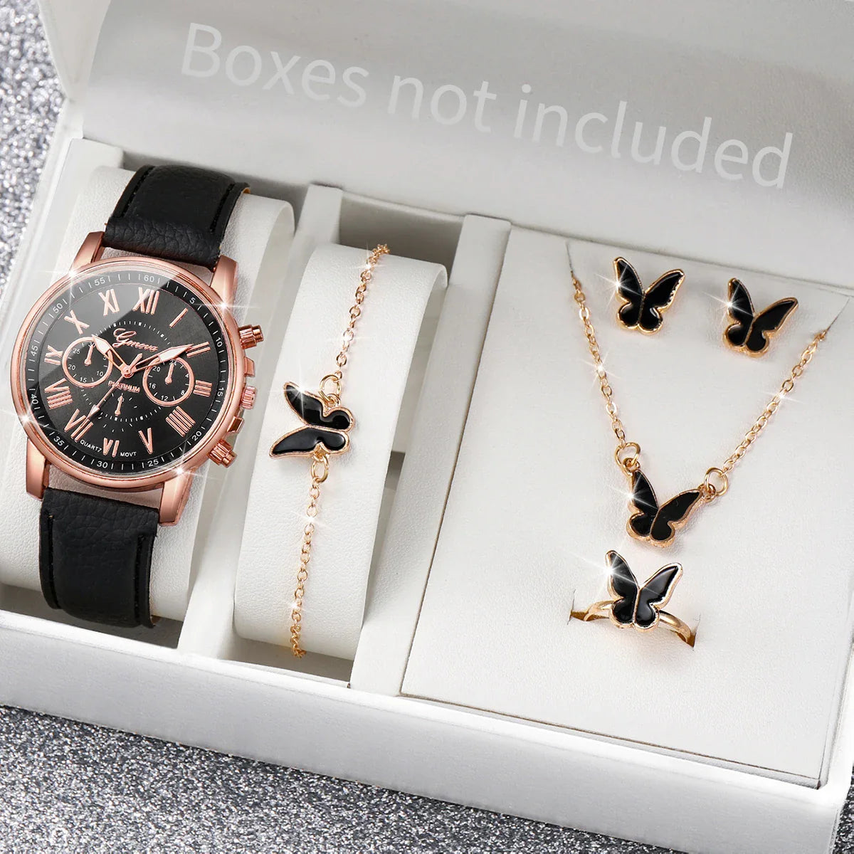Elegant Women's Quartz Watch Set