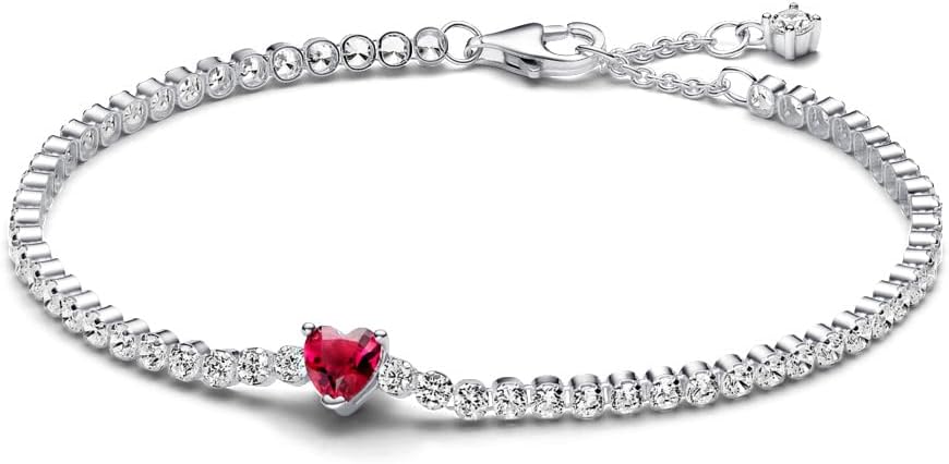 Red Sparkle Heart Bracelet