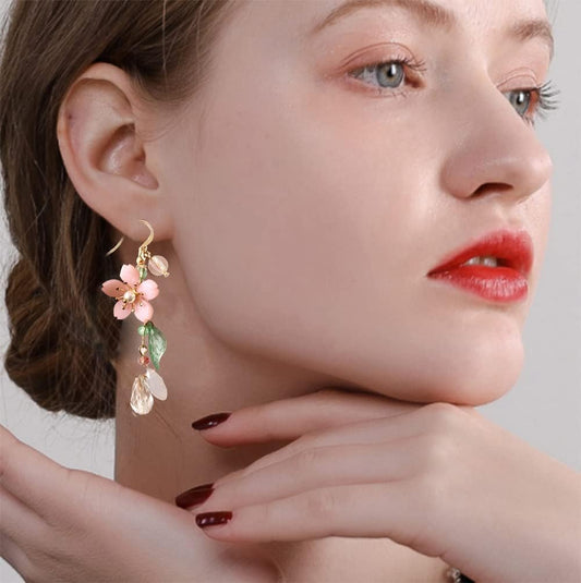 Charming Floral Dangle Earrings