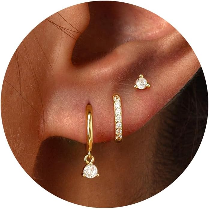 Chic Gold Hoop Earrings Set