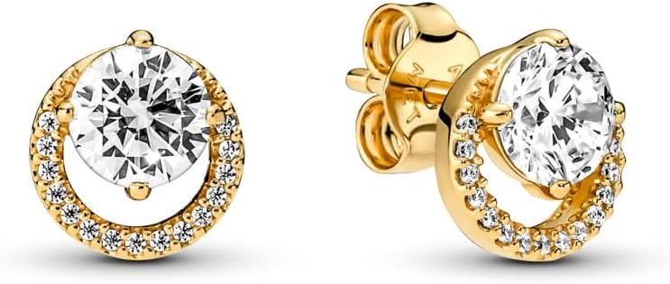 Elegant Gold Halo Earrings