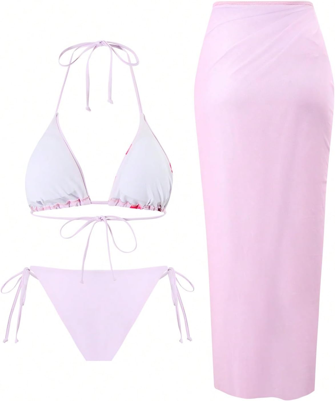 Floral Bikini Set with Cover-Up