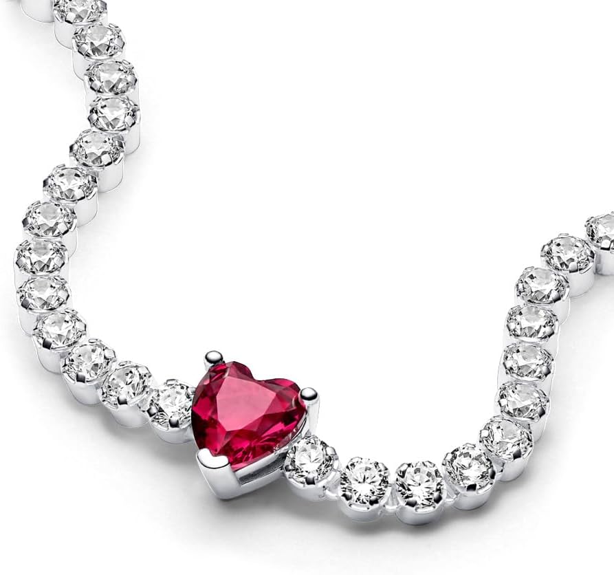 Red Sparkle Heart Bracelet