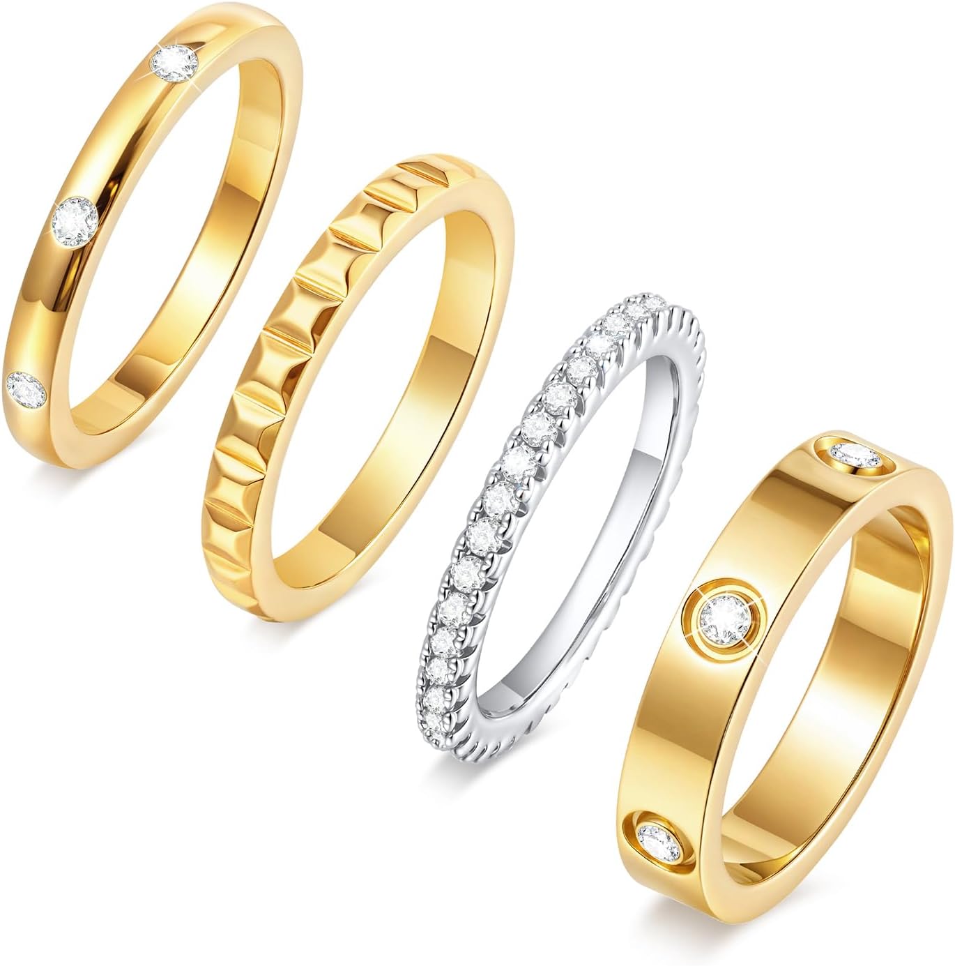 Trendy Stackable Gold Rings