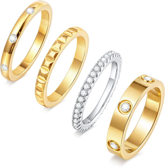 Trendy Stackable Gold Rings