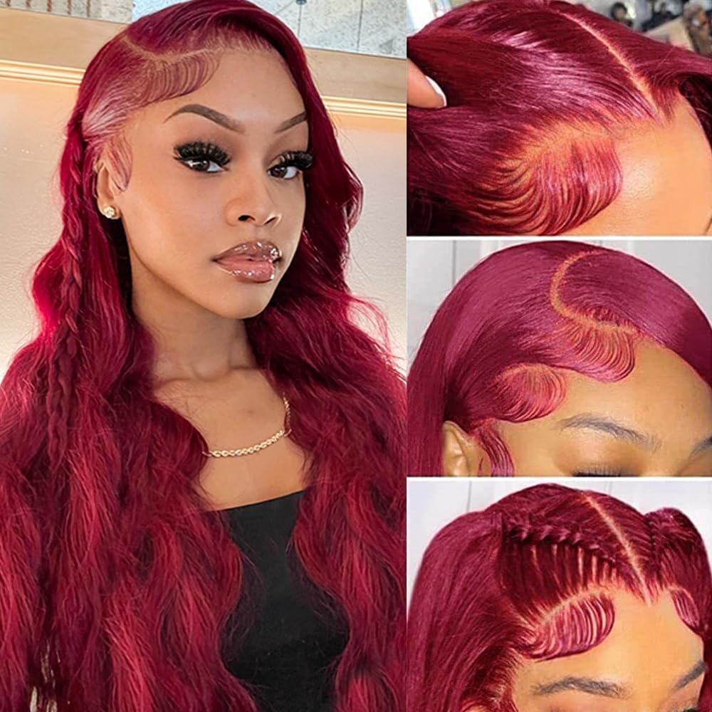 Glamour Waves Burgundy Wig