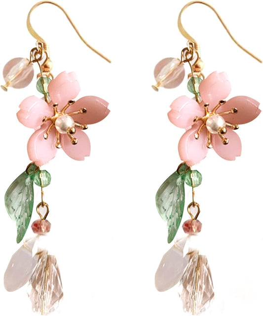Charming Floral Dangle Earrings