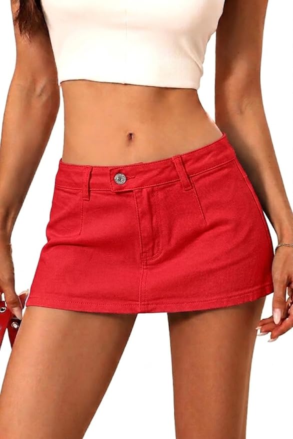 Stylish Denim Mini Skort