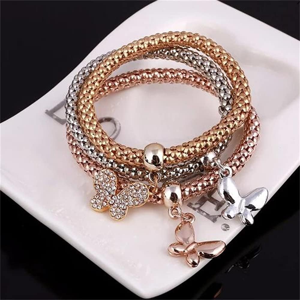 Chic Crystal Charm Bracelets Set
