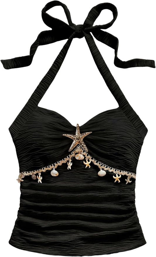 Chic Floral Halter Top