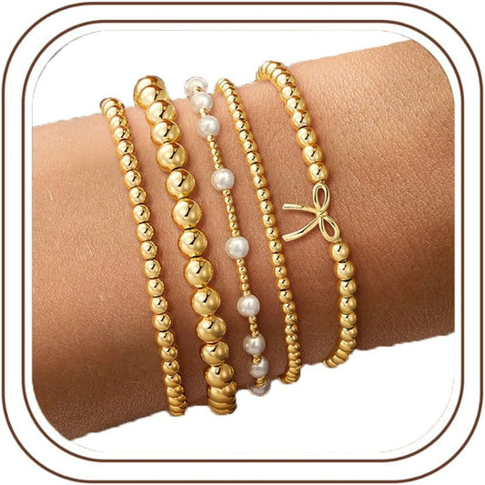 Elegant Gold Bracelet Set