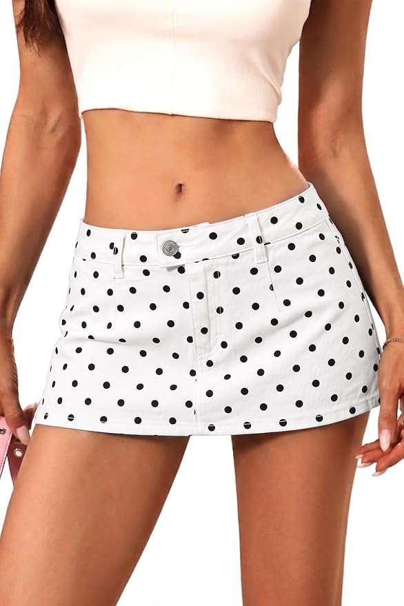 Stylish Denim Mini Skort