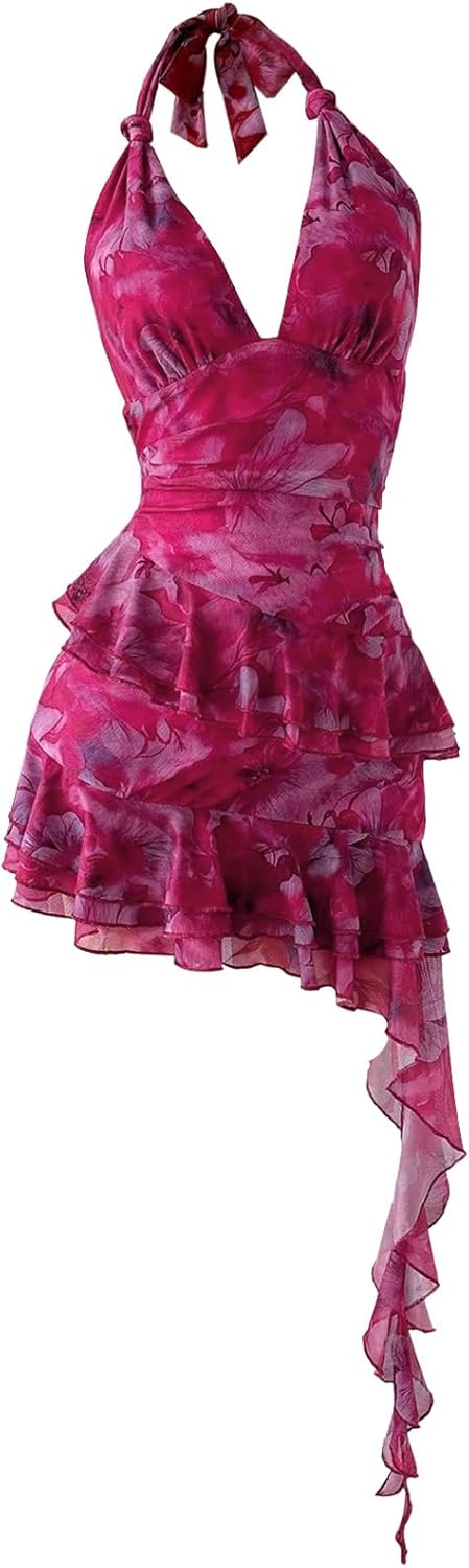 Robe d'été fleurie à volants