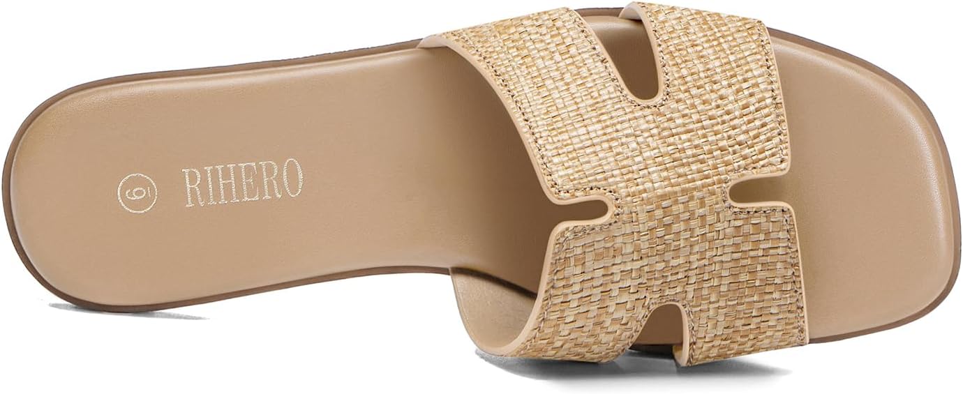 Comfortable Leather Slide Sandals