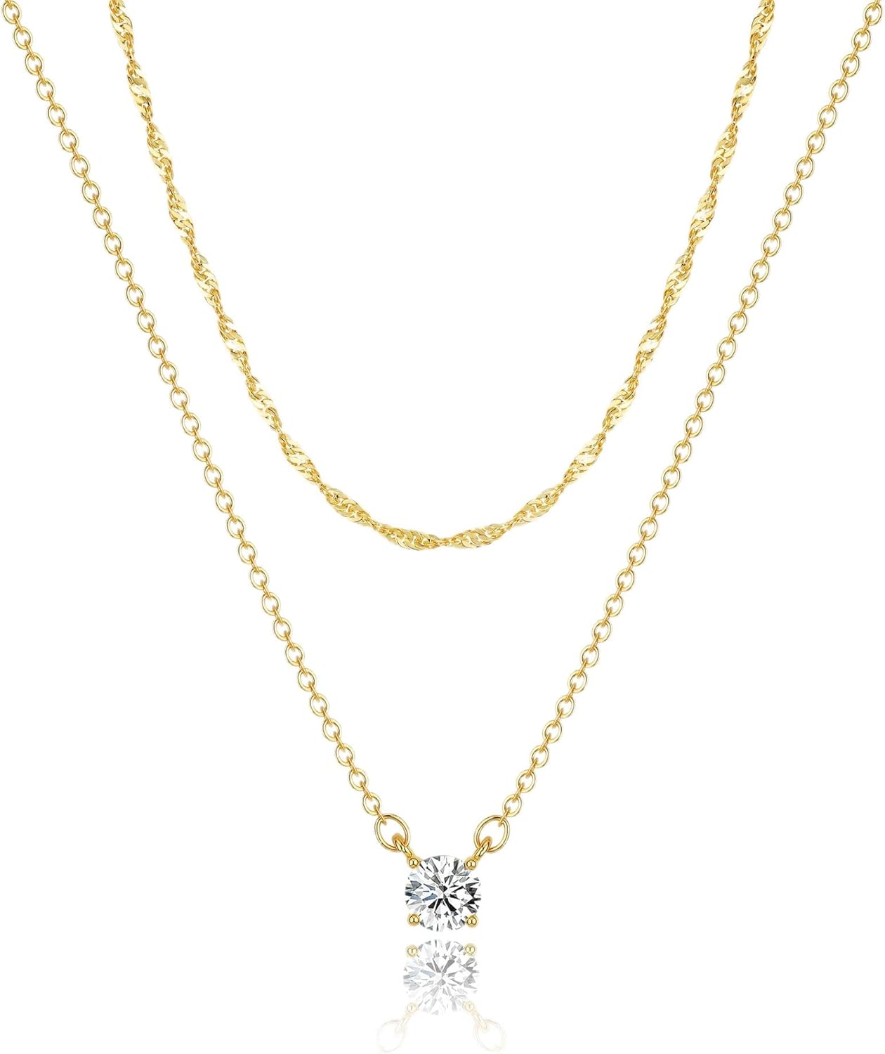 Dainty Gold Sparkle Necklace