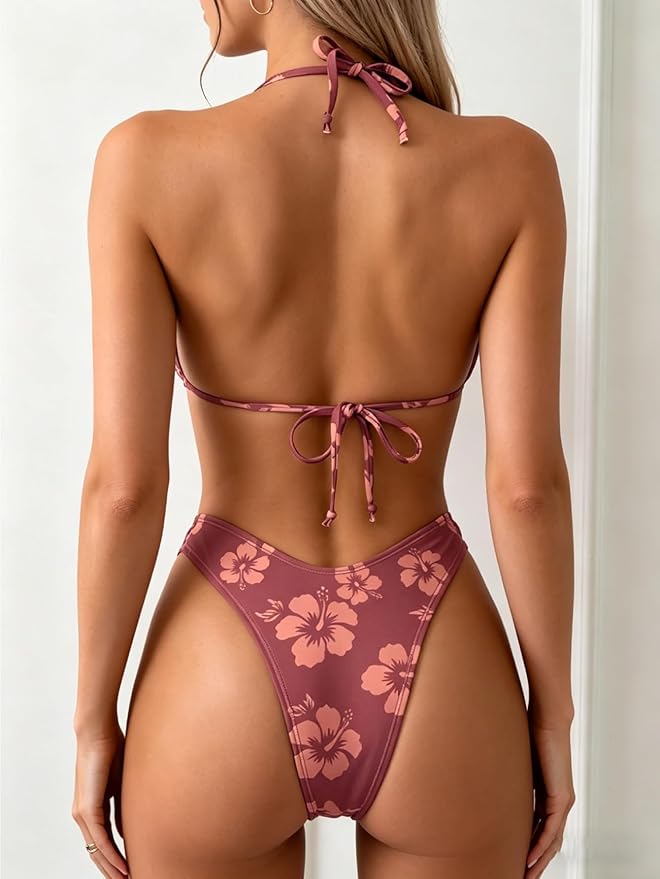 Chic Polka Dot Bikini Set