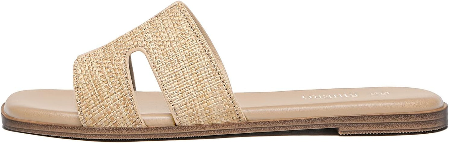 Comfortable Leather Slide Sandals