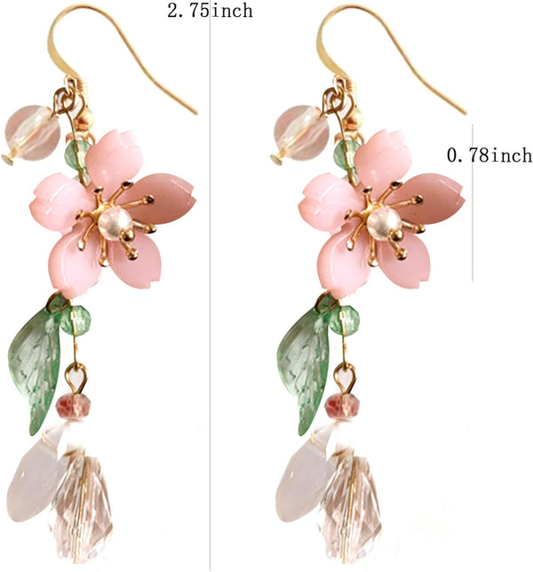 Charming Floral Dangle Earrings