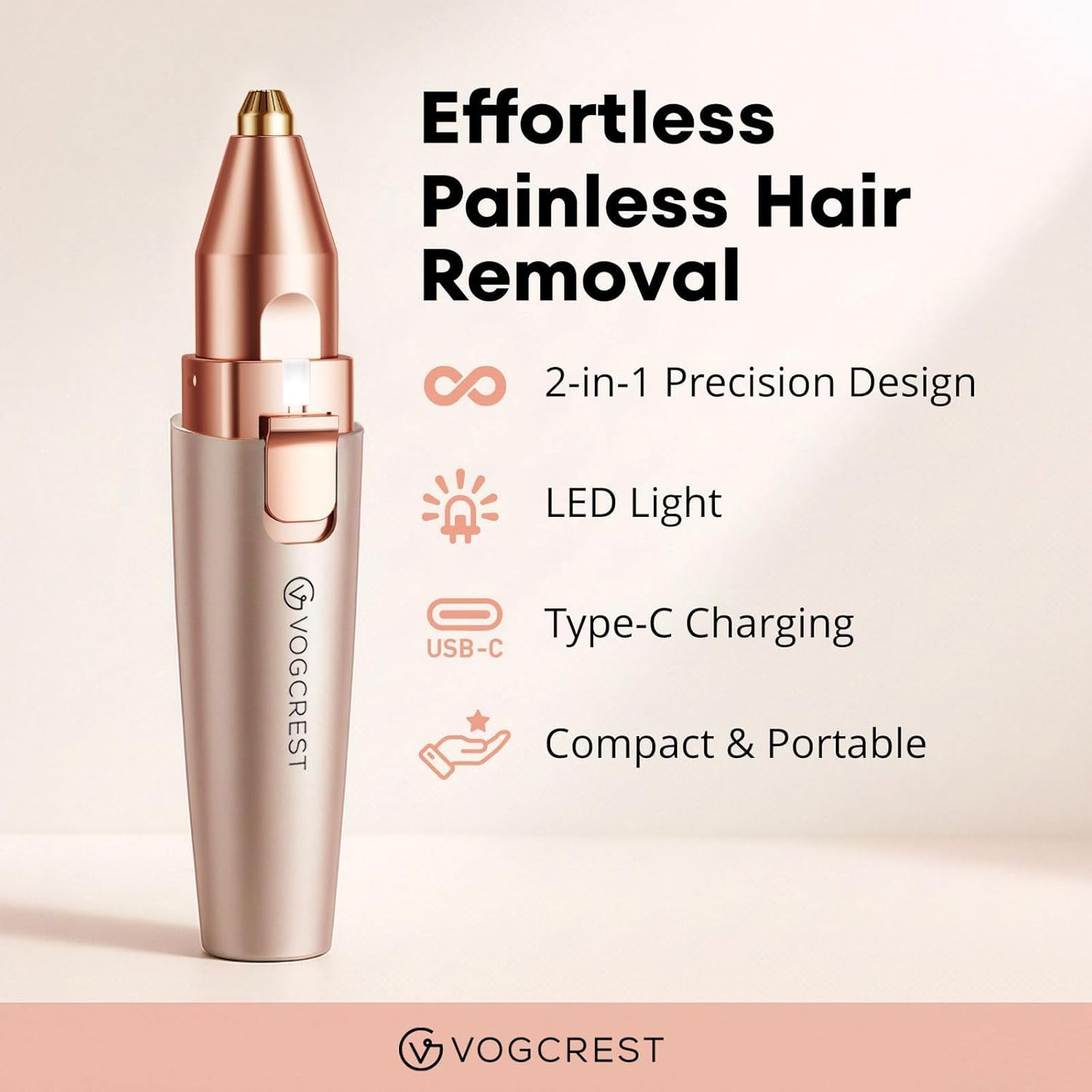 Rose Glow Facial Trimmer