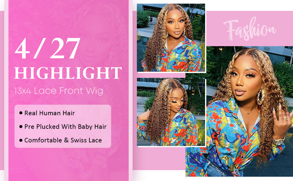 Elegant Lace Front Deep Wave Wig