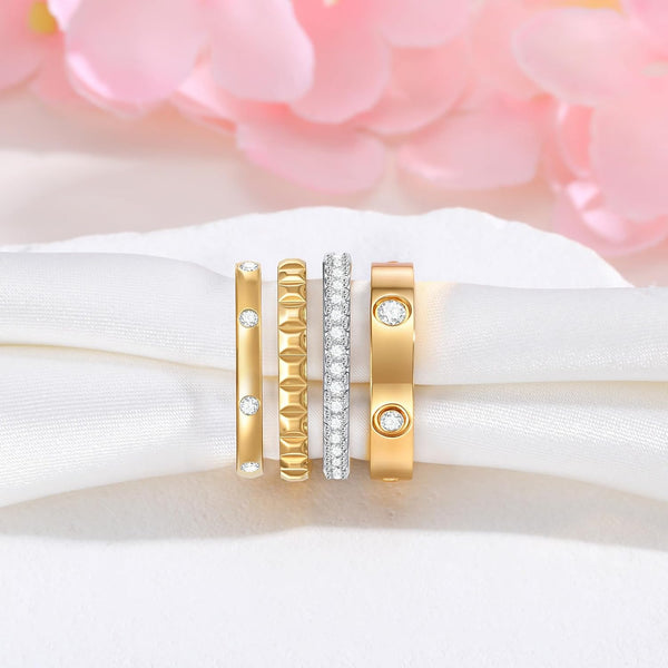 Trendy Stackable Gold Rings