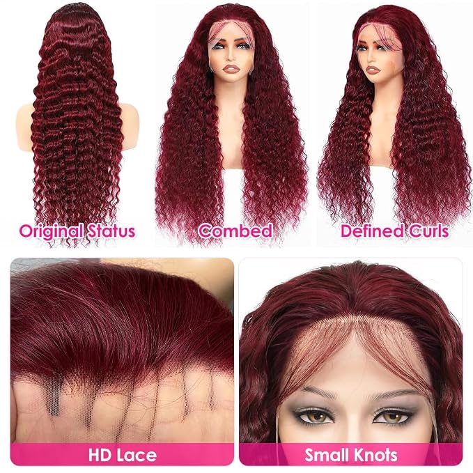 Elegant Lace Front Deep Wave Wig