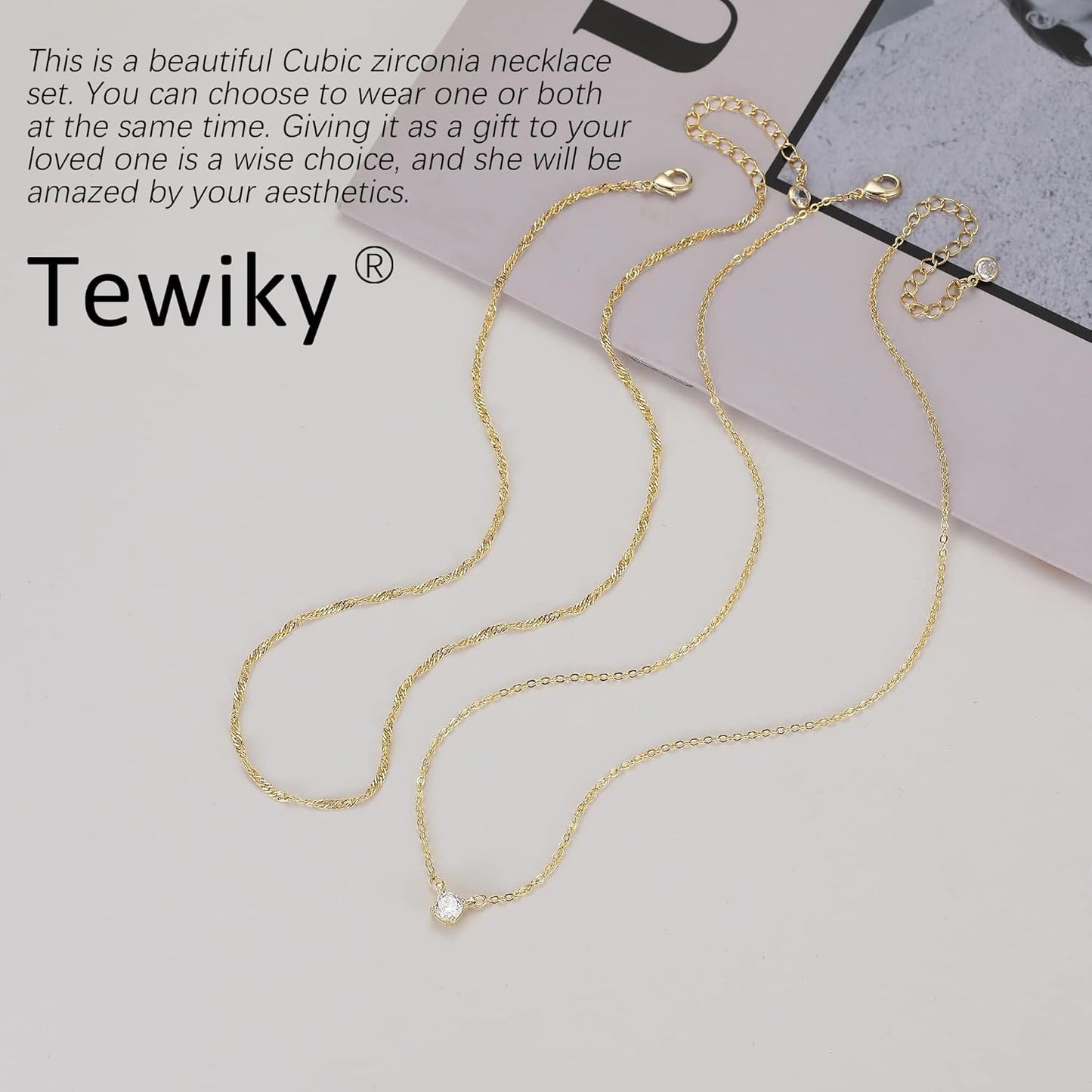 Dainty Gold Sparkle Necklace