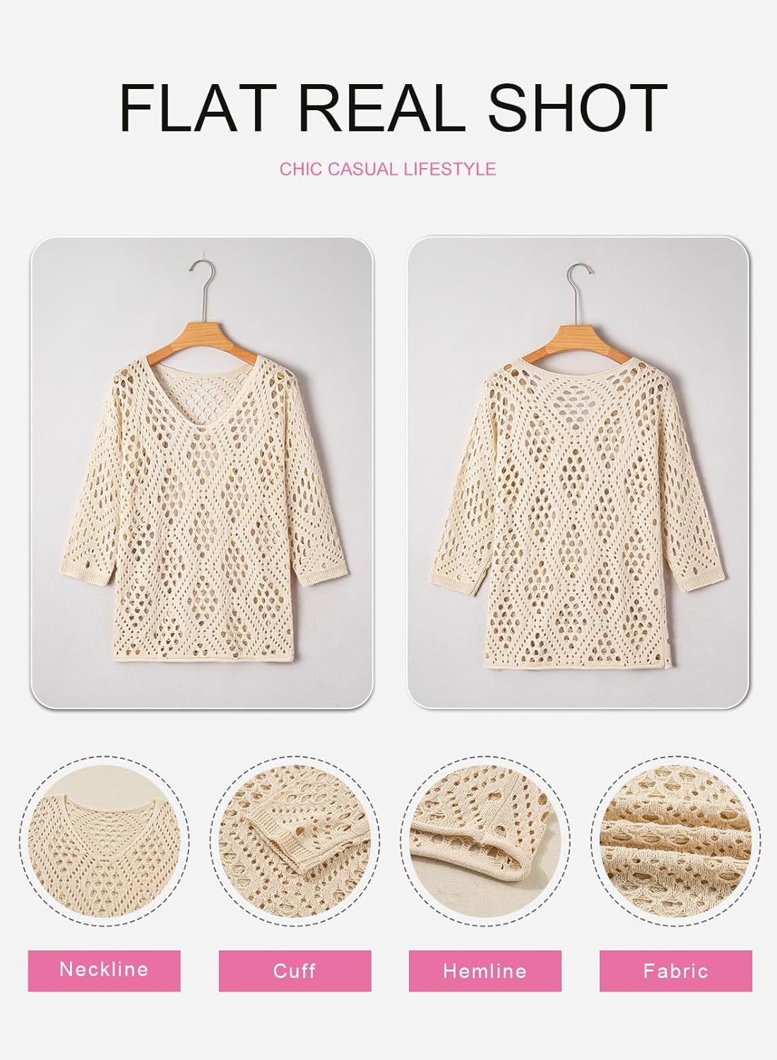 Pareo de ganchillo elegante para el verano