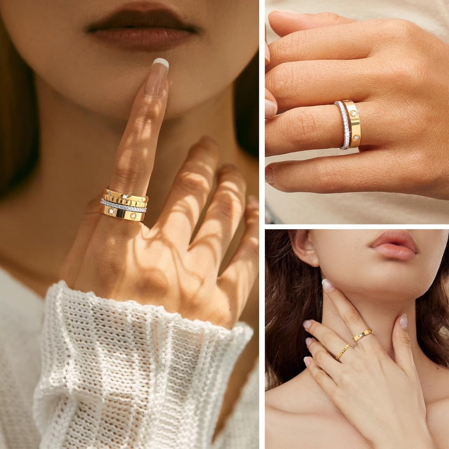 Trendy Stackable Gold Rings