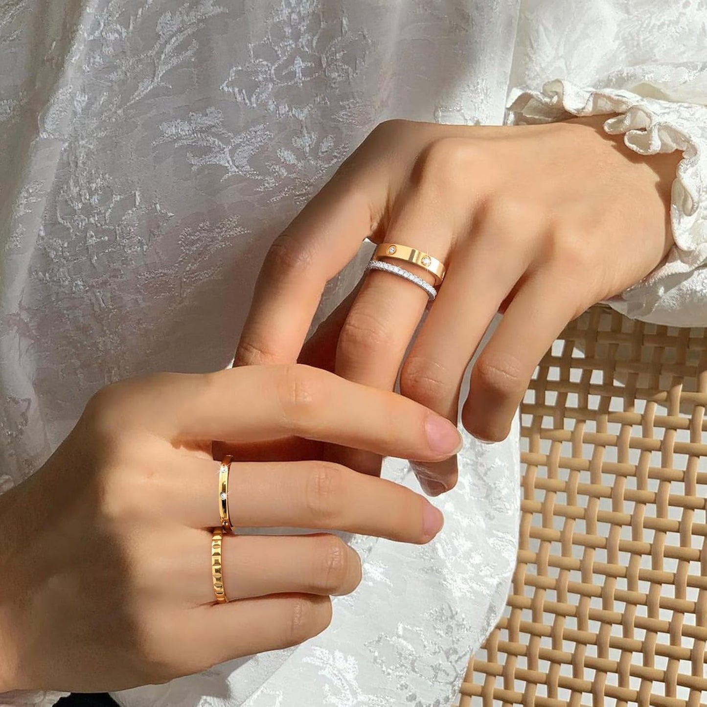 Trendy Stackable Gold Rings