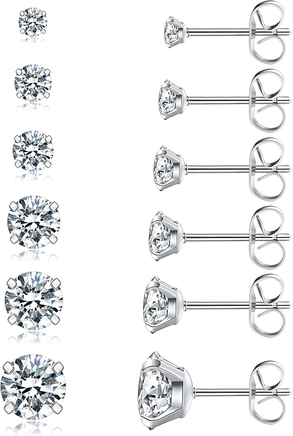 Elegant Sparkle Stud Earrings Set