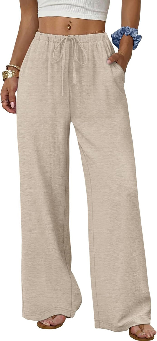 Pantalones playeros fluidos para mujer