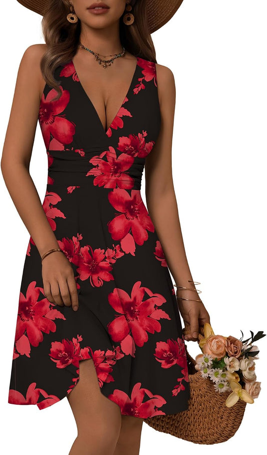 Chic Floral Sundress with Pockets