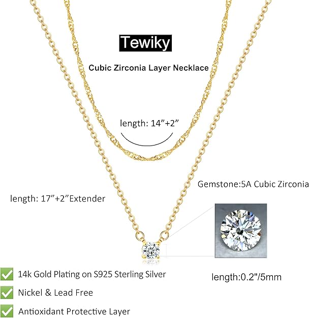 Dainty Gold Sparkle Necklace