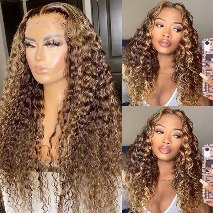 Elegant Lace Front Deep Wave Wig