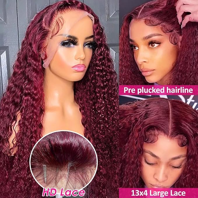Elegant Lace Front Deep Wave Wig