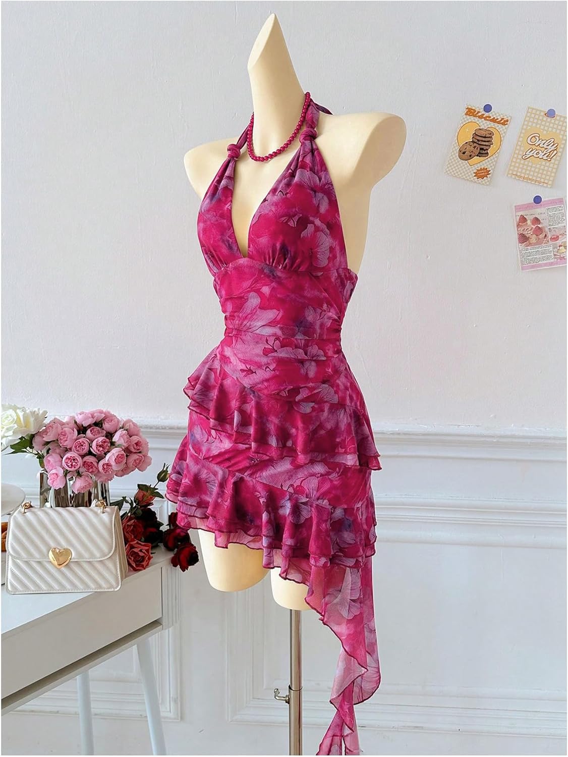 Robe d'été fleurie à volants