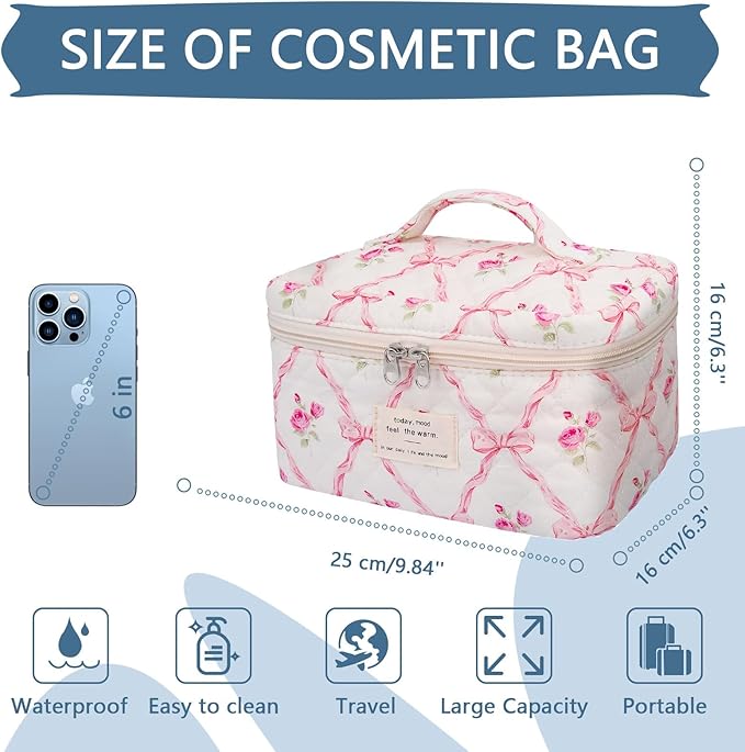 Organisateur de maquillage floral chic