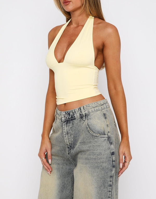 Chic V-Neck Summer Crop Top