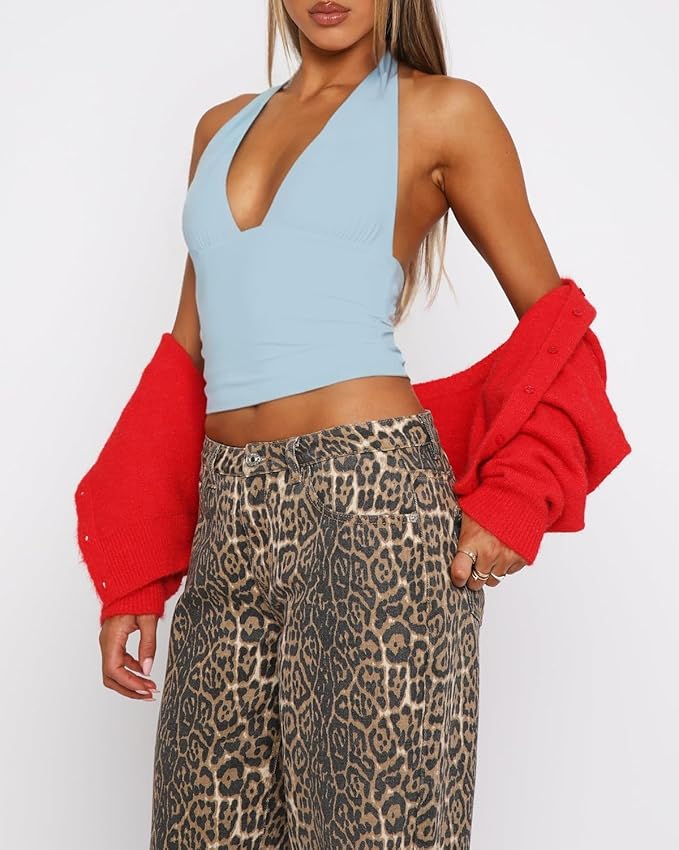 Chic V-Neck Summer Crop Top